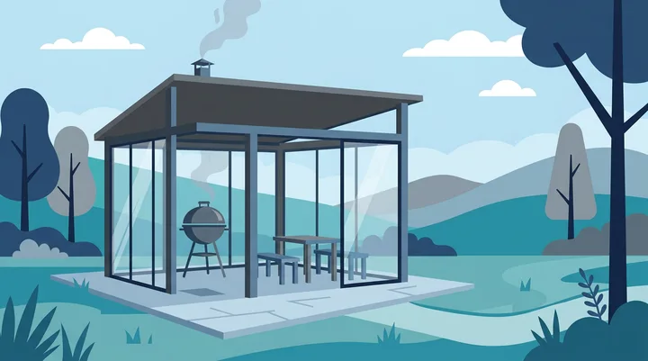 Остекление гриль-беседки