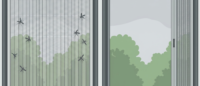 Антимоскитные сетки-плиссе: вид сетки, механика гармошки, защита от москитов